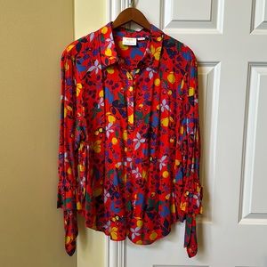 Anthropologie Maeve Red Blouse